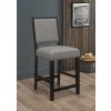 Grey and Espresso Counter Height Stool (Set of 2)
