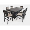 Altamonte Rectangular Adjustable Height Dining Set w/ Upholstered Stools (Charcoal)