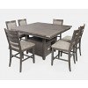 Altamonte Square Counter Height Dining Set w/ Upholstered Stools (Grey)