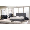 Milan Black Bedroom Set w/ Matisse Charcoal Bed