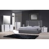 Palermo White Bedroom Set w/ Matisse Charcoal Bed
