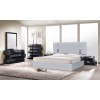 Milan Black Bedroom Set w/ Matisse Silver Grey Bed