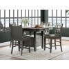 Manchester Square Adjustable Height Dining Room Set (Grey)