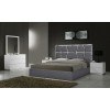 Naples White Bedroom Set w/ Degas Charcoal Bed