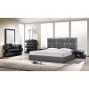 Milan Black Bedroom Set w/ Degas Charcoal Bed