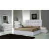 Milan White Bedroom Set w/ Degas Silver Grey Bed