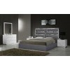Naples White Bedroom Set w/ Da Vinci Charcoal Bed