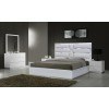 Naples White Bedroom Set w/ Da Vinci Silver Grey Bed