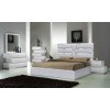 Milan White Bedroom Set w/ Da Vinci Silver Grey Bed