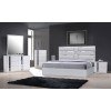 Palermo White Bedroom Set w/ Da Vinci Silver Grey Bed