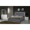 Naples White Bedroom Set w/ Monet Charcoal Bed