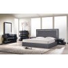 Milan Black Bedroom Set w/ Monet Charcoal Bed