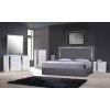 Palermo White Bedroom Set w/ Monet Charcoal Bed