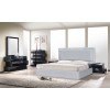 Milan Black Bedroom Set w/ Monet Silver Grey Bed