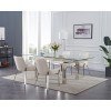 Moda Extension Dining Room Set w/ Miami White Chairs