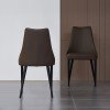 Milano Leather Side Chair (Chocolate) (Set of 2)