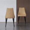 Milano Leather Side Chair (Tan) (Set of 2)