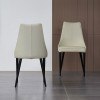 Milano Leather Side Chair (White) (Set of 2)