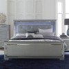Allura Panel Bed w/ Lighting (Silver)