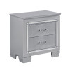 Allura Panel Bed w/ Lighting (Silver)