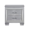 Allura Panel Bed w/ Lighting (Silver)