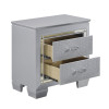 Allura Panel Bed w/ Lighting (Silver)
