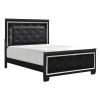 Allura Panel Bed w/ Lighting (Black)