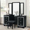 Allura Vanity Dresser w/ Mirror (Black)