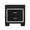 Allura Panel Bed w/ Lighting (Black)