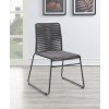 Cora Rope Woven Chair (Charcoal) (Set of 2)