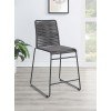 Charcoal and Gunmetal Counter Height Stool (Set of 2)