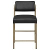 Decker Natural Oak Counter Height Dining Room Set w/ Kehoe Faux Leather Chairs