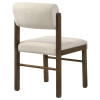 Hamlyn Walnut Dining Room Set w/ Kehoe Fabric Chairs