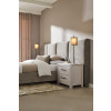 Joinery Washed White Oak Upholstered Wall Bed in Brindle Grey
