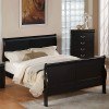 Louis Philippe III Youth Sleigh Bed (Black)