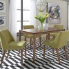 Space Savers Rectangular Dining Room Set w/ Green Chairs