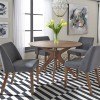 Space Savers Round Dining Room Set w/ Grey Chairs