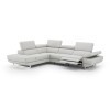 Annalaise Power Reclining Left Chaise Sectional (Silver Grey)