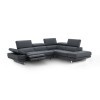 Annalaise Power Reclining Right Chaise Sectional (Blue Grey)