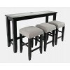 Urban Icon 4-Piece Sofa Counter Dining Set w/ Power (Black)