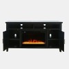 Urban Icon Fireplace w/ Crystal Display in Black