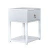 Midnight One Shelf Accent Table (Wire Brushed White)