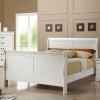 Louis Philippe Sleigh Bed (White)