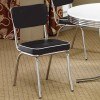 Chrome Plated Side Chair (Black) (Set of 2)