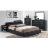 Ireland Bedroom Set w/ Black Upholstered Storage Bed
