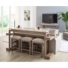 Nash Counter Console w/ 3 Stools