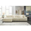 Lindyn Ivory 3-Piece Left Chaise Sectional