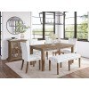 Eastern Tides Dining Room Set w/ Upholstered Chairs and Bench
