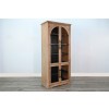 Elena Oak Grove Tall Wood Cabinet w/ Arched Glass Doors