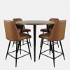 Prelude Counter Height Dining Set w/ Light Brown Chairs (Suede)